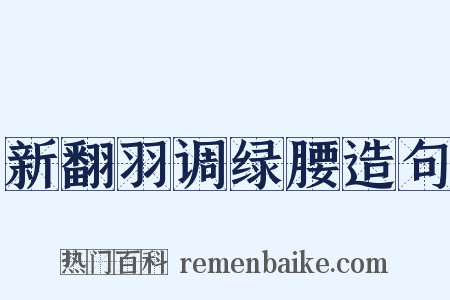 新翻羽调绿腰造句是什么意思的图片
